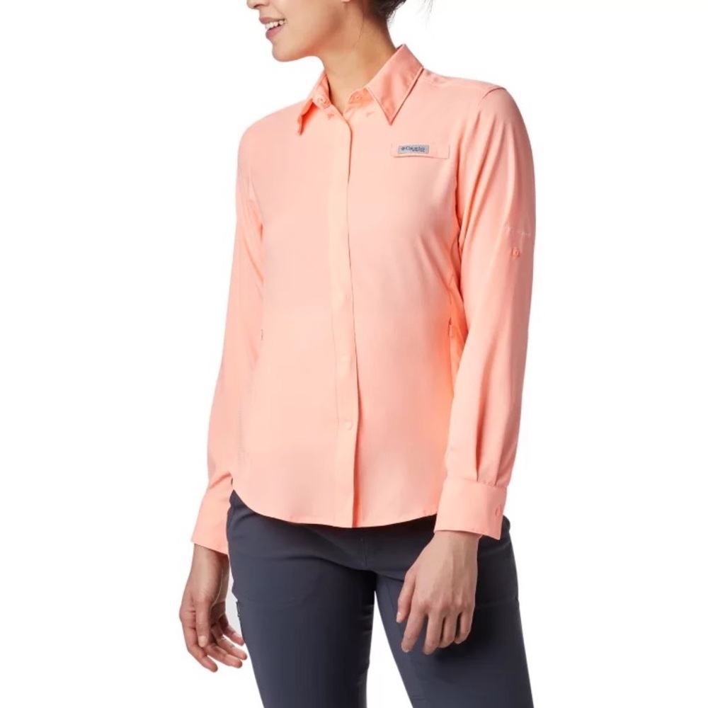 Salmon Pink Columbia PFG blouse S/P